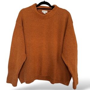 Ava & Viv Long Raglan Sleeve Pullover Sweater, Women’s XL, Orange Rust Earthy